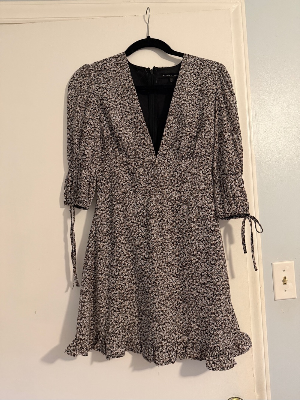 Étophe Studio Black & White Floral Dress, Size S